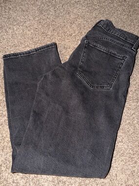 Old Navy Women's Charcoal Black Straight Leg Jeans